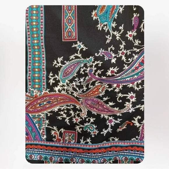 Nicole By Nicole Miller Multicoloured Sleeveless Shift Paisley Dress Size Large - Picture 5 of 8